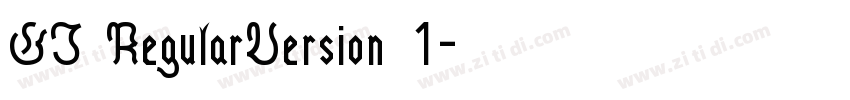 GI RegularVersion 1字体转换